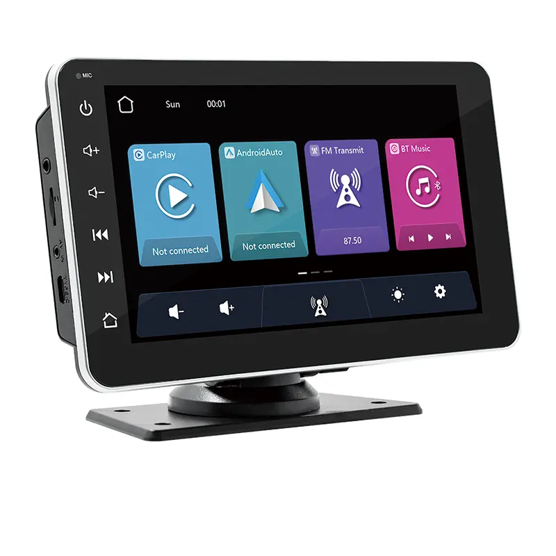 Karhoys Carplay 화면 7 인치 터치 스크린 FM 송신기 기능을 갖춘 스마트 자동차 Mp5 플레이어 범용 7 인치 자동차 DVD 플레이어