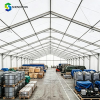 Tente d'entrepôt industrielle, structure de chantier mobile temporaire extérieure, tentes de stockage en aluminium, chapiteau