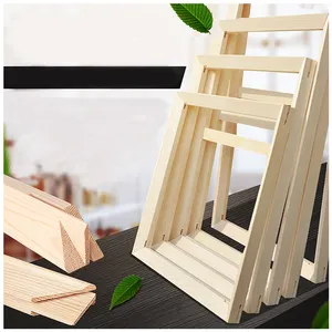 Pine Wooden Diy Stretcher Bar Solid Wood Photo Frame Canvas Frames For Painting By Numbers