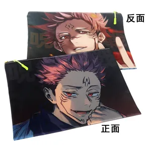 26 nuevo diseño Anime Wanted Luffy Demon Slayer Attack on <span class=keywords><strong>Titan</strong></span> bolsa para documentos con cremallera para documentos A4 para estudiantes en la escuela - Product Image 6