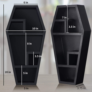 Rak <span class=keywords><strong>Display</strong></span> kristal peti mati kayu Gotik rak Dekorasi Rumah rak gantung dinding - Product Image 4