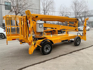 Elevadores de plataforma de trabajo de accionamiento diésel aprobados por CE 12m 14m 20m elevadores de pluma móviles remolcables para la venta - Product Image 2