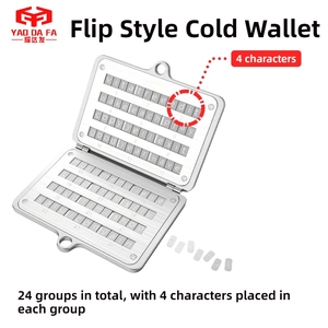 Lật Phong Cách Phần Cứng Ví Dữ Liệu Sao Lưu Khắc Nhân Vật Thép Không Gỉ Cụm Từ Lưu Trữ Tiền Điện Tử Ví Lạnh Ví - Product Image 4