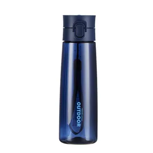PINKAH 680ml Tritan Water Bottle 100% BPA-Free Plastic with Label Strap Adult Gym Outdoor Activity Direct Drinking