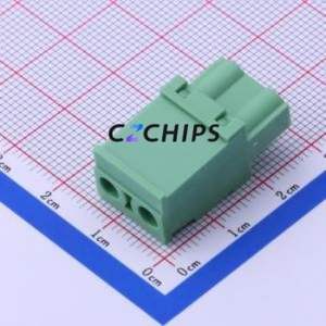 DB2EKA-7.62-2P-GN-S Plug-in Terminal Block P=7.62mm Connector Male Plug 1x2P 7.62mm Green - Product Image 2