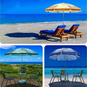 Sombrillas de <span class=keywords><strong>Playa</strong></span> Promocionales Personalizadas de Alta Resistencia de 6 y 7 Pies, con Protección UV, Rayas y Logotipo Impreso - Product Image 4