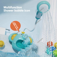 Pommeau de douche de bain pour bébé jouet pour tout-petits machine à bulles jouet de bain avec musique et lumière baignoire arroseur d'eau jouets de bain