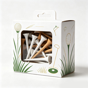 Boîte d'emballage en carton imprimé personnalisée pour tee de golf - Product Image 1