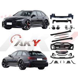 Meilleure qualité Bodykit pour <span class=keywords><strong>Audi</strong></span> A6 Avant C8 2019 + mise à niveau vers A6 RS6 Style calandre de pare-chocs jupe latérale facile Insatlltion 1:1 montage - Product Image 1