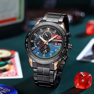 Reloj Deportivo y de Negocios para Hombre CURREN 8410, Correa de Acero Inoxidable de Lujo, Resistente al Agua 3ATM, Caja de Aleación, Movimiento de Cuarzo - Product Image 6