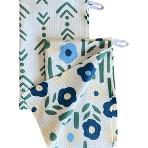Serviette de cuisine en microfibre tissée super absorbante, imprimée sur mesure, séchage rapide, légère, douce, compressée pour usage domestique - Product Image 1