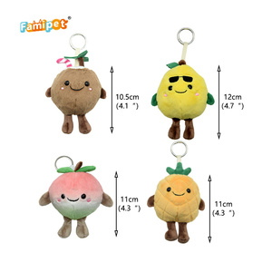 ファミペットメーカー カスタム 新しい可愛いソフトプラッシュフルーツデザインバッグチャームプラッシュキーホルダーおもちゃ - Product Image 2