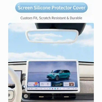 Pour ORA 5 Good Cat 2026 : Ensemble de protection en silicone pour écran de console centrale, cadre d'écran de navigation et coques de rétroviseurs