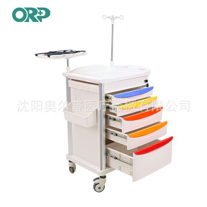 Chariot médical d'urgence ABS, ambulance, chariot de traitement multifonctionnel avec tiroir, chariot à médicaments, chariot d'anesthésie hospitalier et - Product Image 4