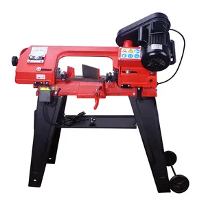 Metalworking Small Red Band Saw Machine for Metal Cutting