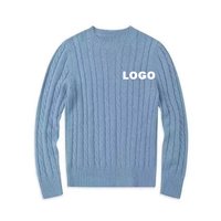 Pull en tricot à col rond en coton décontracté pour homme, personnalisé, automne et hiver, chaud et confortable pour le commerce transfrontalier