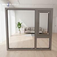 Fenêtre à battant en aluminium contemporaine, vente directe, étanche, thermolaquée, certifiée CE, résistante aux chocs, pour villa