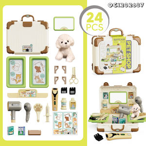 Okul öncesi erken eğitici oyuncaklar köpek peluş Pet oyuncaklar ve aksesuarları bavul saklama kutusu ile set ithalatı çin oynamak için taklit - Product Image 5