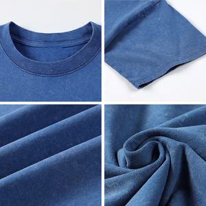Streetwear lourd vintage fabricants graphique imprimé coton Logo personnalisé t-shirts surdimensionnés lavage à l'acide t-shirt pour hommes - Product Image 4