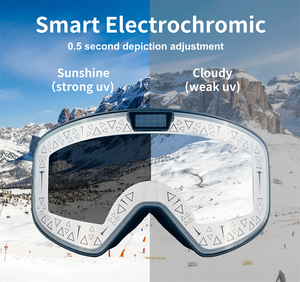 Lunettes <span class=keywords><strong>de</strong></span> <span class=keywords><strong>ski</strong></span> électrochromiques intelligentes, anti-buée, protection UV400, lentilles photochromiques électriques, lunettes <span class=keywords><strong>de</strong></span> snowboard - Product Image 4