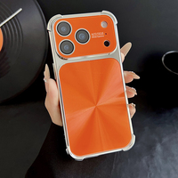 Coque de téléphone électroplaquée à motif CD pour iPhone 17 Pro Max, protection antichute aux coins, protection d'objectif intégrée, compatible 15 16 Pro Max 14
