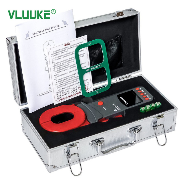 VLUUKE LND2000 Portable Handheld Digital Clamp on Ground Earth Resistance Tester Meter Electrical Tester Testing Equipment