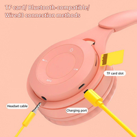 Écouteurs Macaron pour enfants, écouteurs sans fil à dents bleues, casques stéréo pliables, casques de jeu, écouteurs intra-auriculaires
