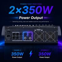 Console de mixage audio professionnelle HL-G10P 10 canaux RGB alimentée, amplificateur 2*350 Watts, double 99 effets DSP, BT 5.0 OTG