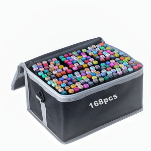 Marcadores de Arte al por Mayor con <span class=keywords><strong>168</strong></span> Colores, Doble Punta, a Base de Alcohol para Dibujo y Coloreado Infantil, Mochila Portátil de Tela Oxford - Product Image 1