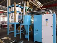 Déshumidificateur centralisé Mitex 1000 à flux d'air en nid d'abeille, contrôle PLC, capacité de 1000 kg pour l'injection de plastique PET