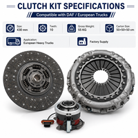 Kit de Embrague Automático SUC Todoterreno Adaptable de Bajo Desgaste de 430 mm y 10 Dientes OEM 3400710093 para Camiones Pesados Europeos DAF
