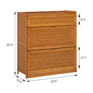 Étagère à chaussures <span class=keywords><strong>en</strong></span> bambou à 5 niveaux pour la maison, organisateur de rangement, étagère pour chaussures à talons hauts, bottes, armoire à chaussures <span class=keywords><strong>en</strong></span> <span class=keywords><strong>bois</strong></span> avec porte rabattable pour l'entrée - Product Image 2