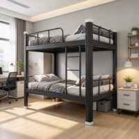 Lit superposé en acier, design démontable en métal, pour dortoir scolaire, logement pour travailleurs, vente en gros, fourniture directe d'usine de meubles