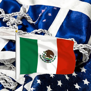 Fournisseur d'assurance qualité de confiance pour les drapeaux en aluminium polyester de football international national du Mexique de taille personnalisée - Product Image 3