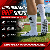 Chaussettes de football antidérapantes à logo personnalisé, faible MOQ, compression respirante, chaussettes d'équipe de football