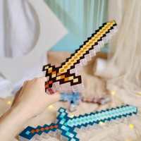 Jouet d'arme en plastique pour bébés de 0 à 24 mois, type épée de cristal diamantée et pioche, Mini World Mosaic Lumineux