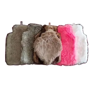 Top notch shining manmade long fur hot water bottle cover for ultimate warm experience in cold winter