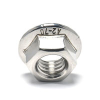 Écrou à bride hexagonale professionnel SS316 A4-80 DIN6923 résistant à la corrosion M10 M12 M16 pour la construction navale et l'ingénierie offshore