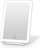 Offre spéciale miroir de maquillage LED miroir de maquillage pliable de bureau rechargeable par USB tactile