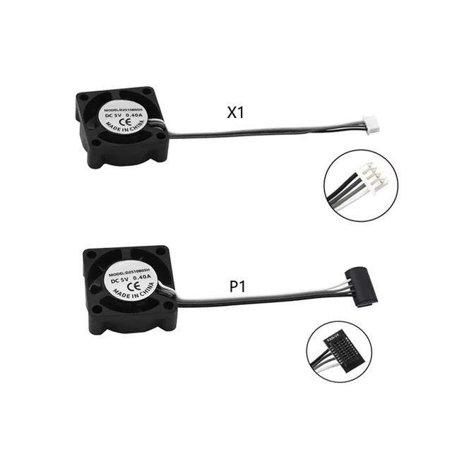 2510 Axial Cooling Fan | Dual Ball Bearing Hotend Fan for Bamboo Lab A1 P1 X1 3D Printers-Made in China