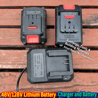 Batterie Li-ion en plastique 21V 4.0Ah pour perceuse sans fil, outil électrique, indicateur LED, remplacement BMS, garantie 3 ans, modèle 48VF128VF