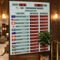 Écran d'affichage des taux de change des devises étrangères et du tableau des scores de basket-ball