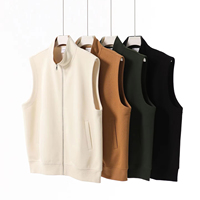 Fabricants de vêtements – Nouvelle collection printemps-automne : Gilet décontracté ample 380g, couleur unie, sans manches, à porter en extérieur