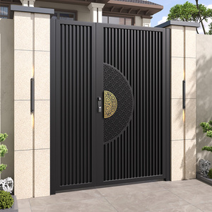<span class=keywords><strong>Portail</strong></span> moderne en alliage d'aluminium à double battant pour villa et maison individuelle, installation facile, fabriqué en Chine - Product Image 1