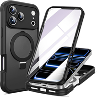 Funda Magnética con Protector de Pantalla Integrado a Prueba de Polvo para iPhone 18 17 16 15 Pro Max, Carcasa Transparente Resistente a Impactos