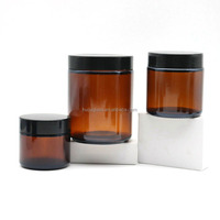 Récipient de bougie en verre de cire de soja vide 8oz 250ml 12oz pot de bougie en verre ambré à large bouche avec couvercle en métal doré à vis