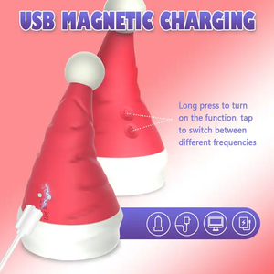 Mainan seks wanita penggetar topi bergetar Natal 10 kecepatan <span class=keywords><strong>Vibrator</strong></span> klitoris silikon 5 lidah penggulung pijat orgasme <span class=keywords><strong>Vibrator</strong></span> Dildo - Product Image 6