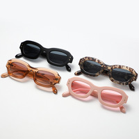 UNOC Lunettes de soleil unisexe à monture intégrale, tendance, de haute qualité, avec clous décoratifs rectangulaires, marron/rose, petites, personnalisées, verres miroir PC, CE