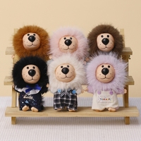 Porte-clés en peluche mini lion mignon en gros, pendentif OEM, mascotte en peluche douce, jouet en peluche lionnet de dessin animé pour cadeau