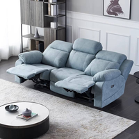 Bestseller Modernes Italienisches Elektrisches Sofa-Set Echtleder Multifunktionale Relaxfunktion Metallecken-Kombination